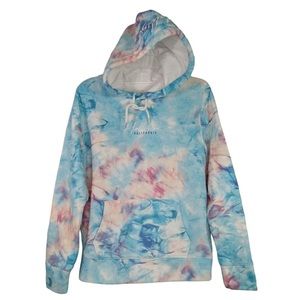 Hollister Must Have Collection Hoodie Sweatshirt Men Size S Blue Pink Tie Dye